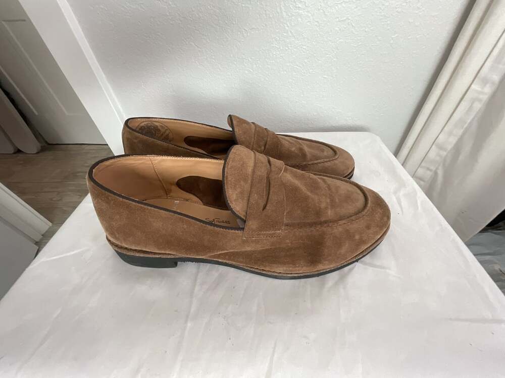 Alberto Fasciani Brown Suede Penny Loafers 
Size 45
Formal footwear